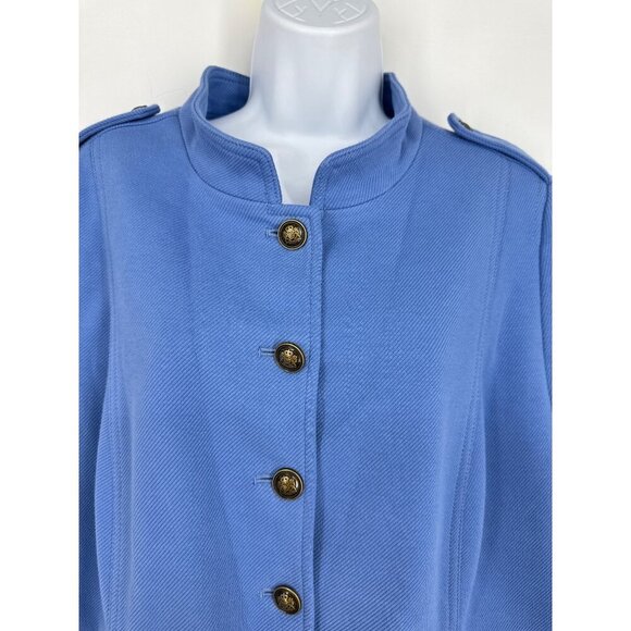 Talbots Plus Long Sleeve Button Up Military Design Jacket Size18W - Picture 3 of 8